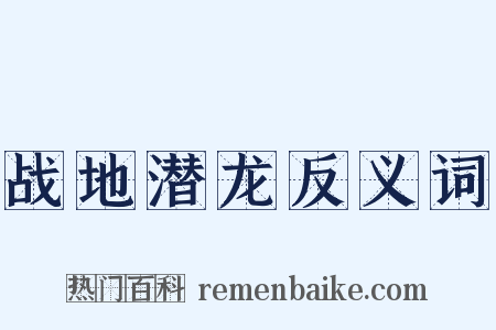 战地潜龙反义词是什么意思的图片
